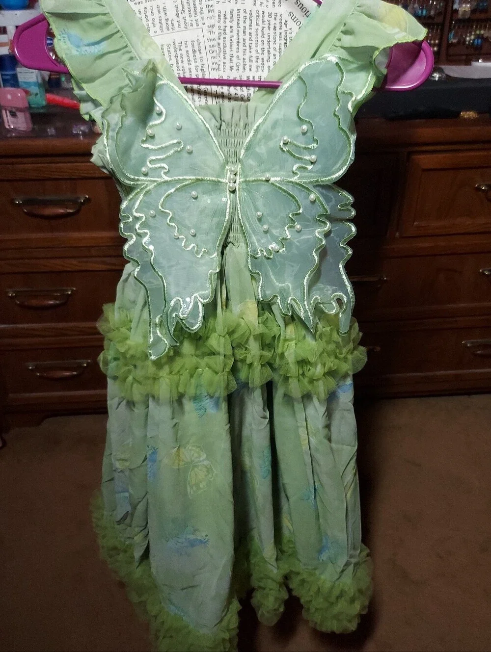 Green Fairy Butterfly Dress Costume for Kids - Unbranded